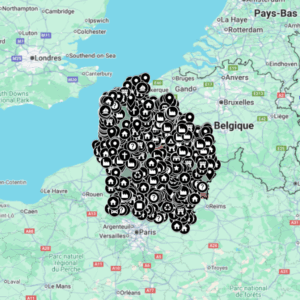 Carte urbex Haut de france tous les départements