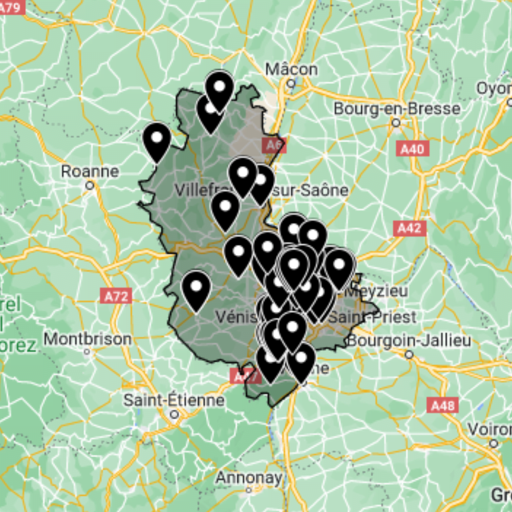 Urbex Map Rhône [69] - Département Français