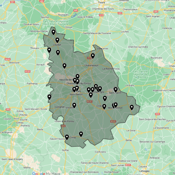 Urbex map Vienne [86] - Département Français