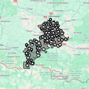 Carte urbex Haute-Garonne [31] - Département de France
