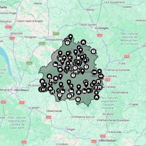 Carte urbex Dordogne [24] - Département de France