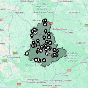 Carte urbex Haute-Vienne [87] - Département de France