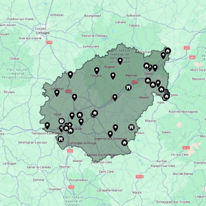 Carte urbex Corrèze [19] - Département de France