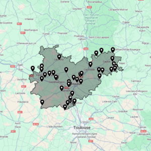 Carte urbex Tarn-et-Garonne [82]