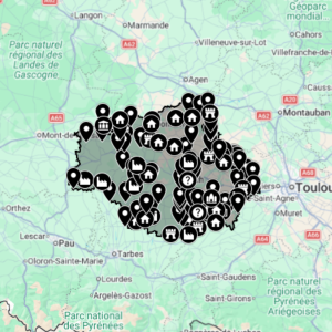 Carte urbex Gers [32] - Département de France