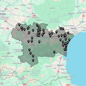 Carte urbex Aude [11] - Département Français