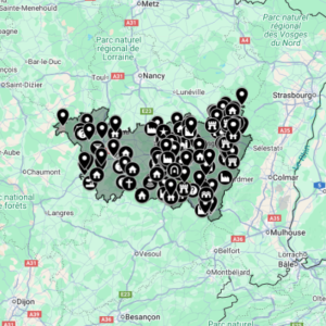 carte urbex Vosges [88] département