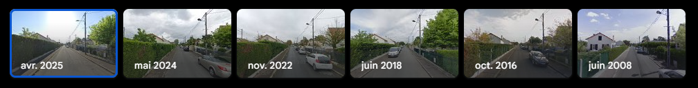 Chronologie Satellite (Google Earth) 