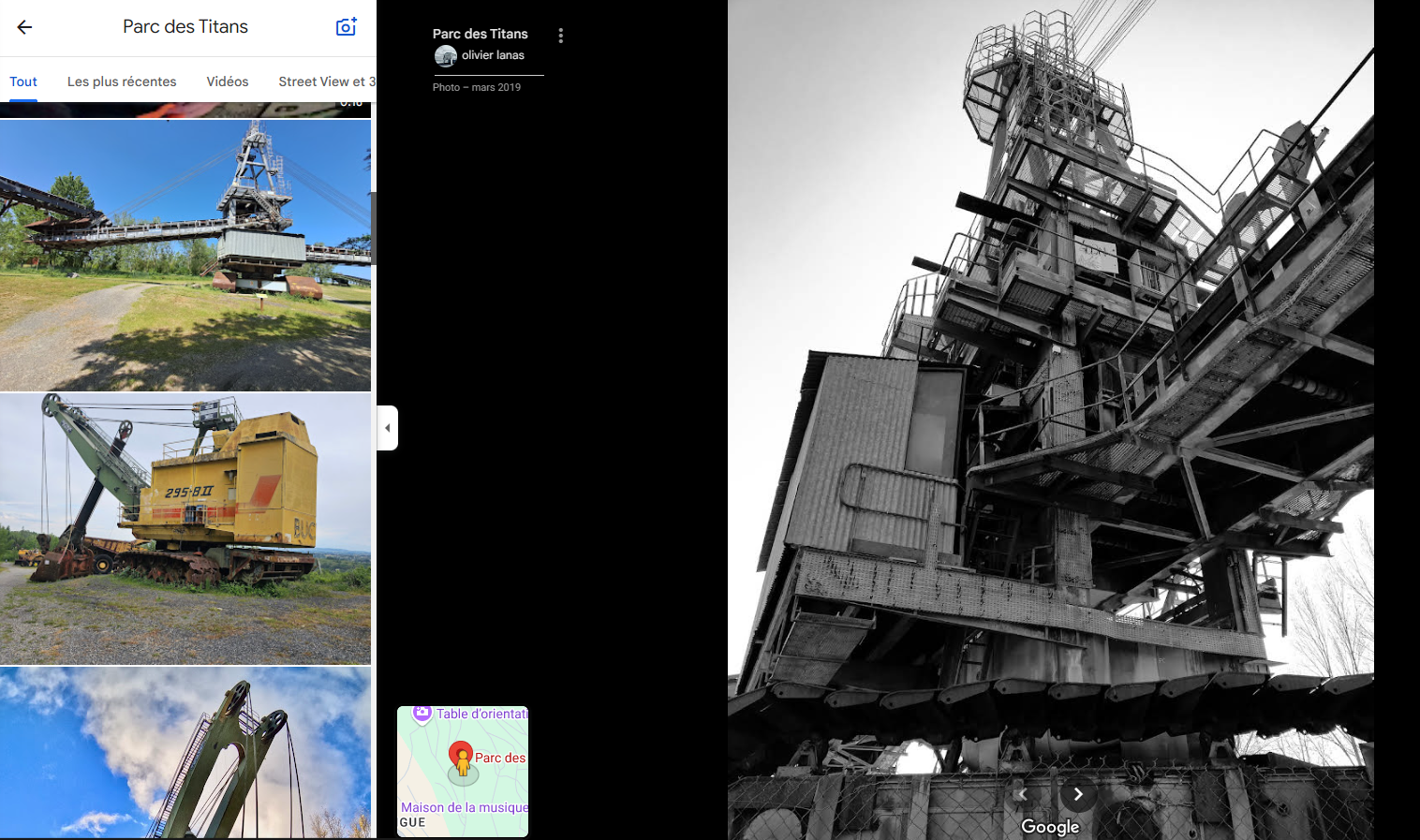 Google map Photos Utilisateurs