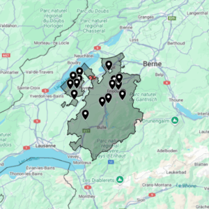carte urbex Fribourg suisse