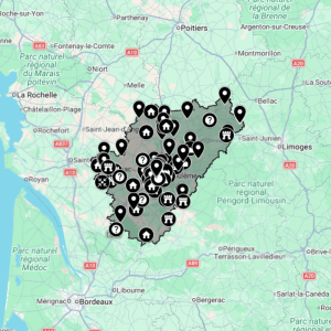Carte urbex Charente [16] - Département de France