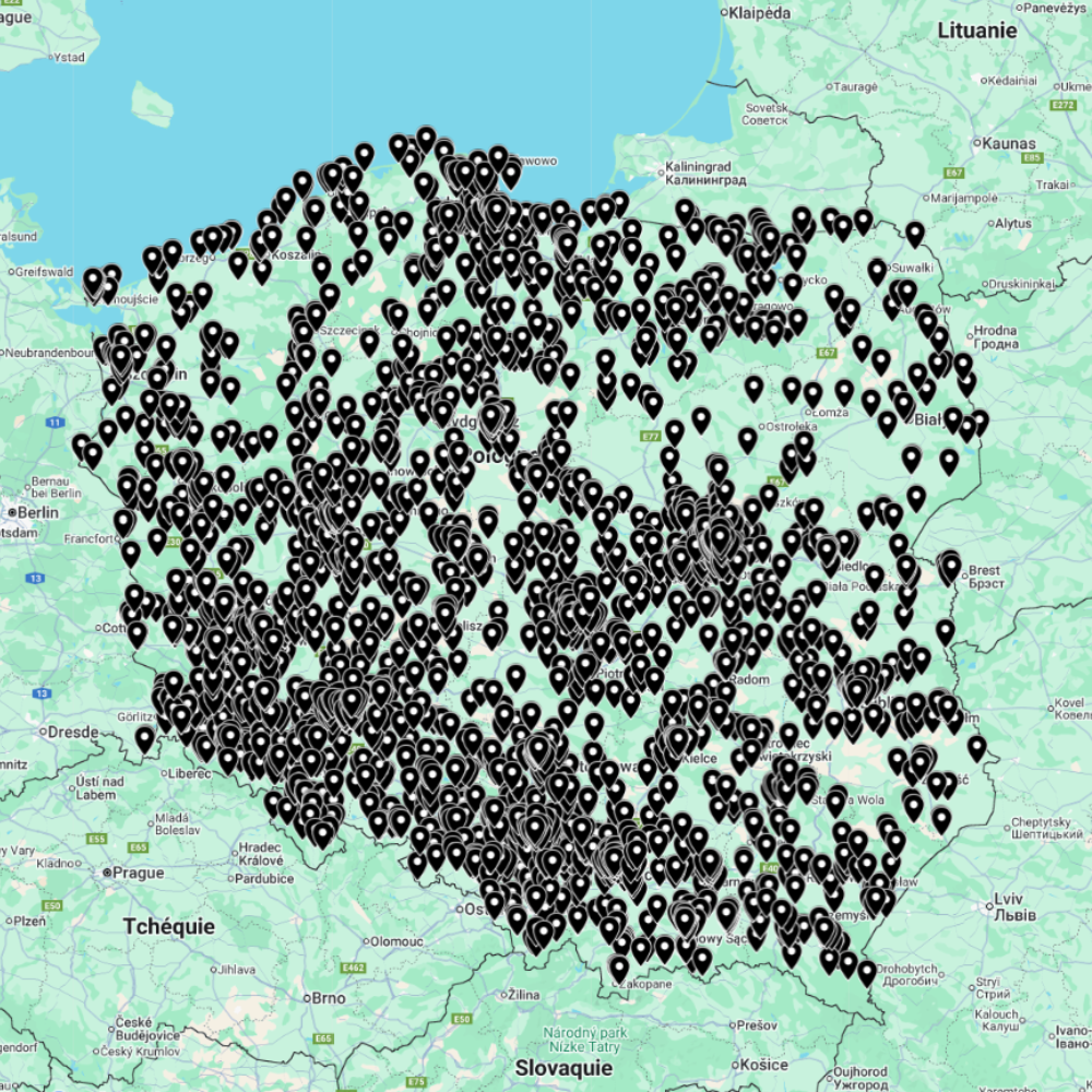 carte urbex pays pologne