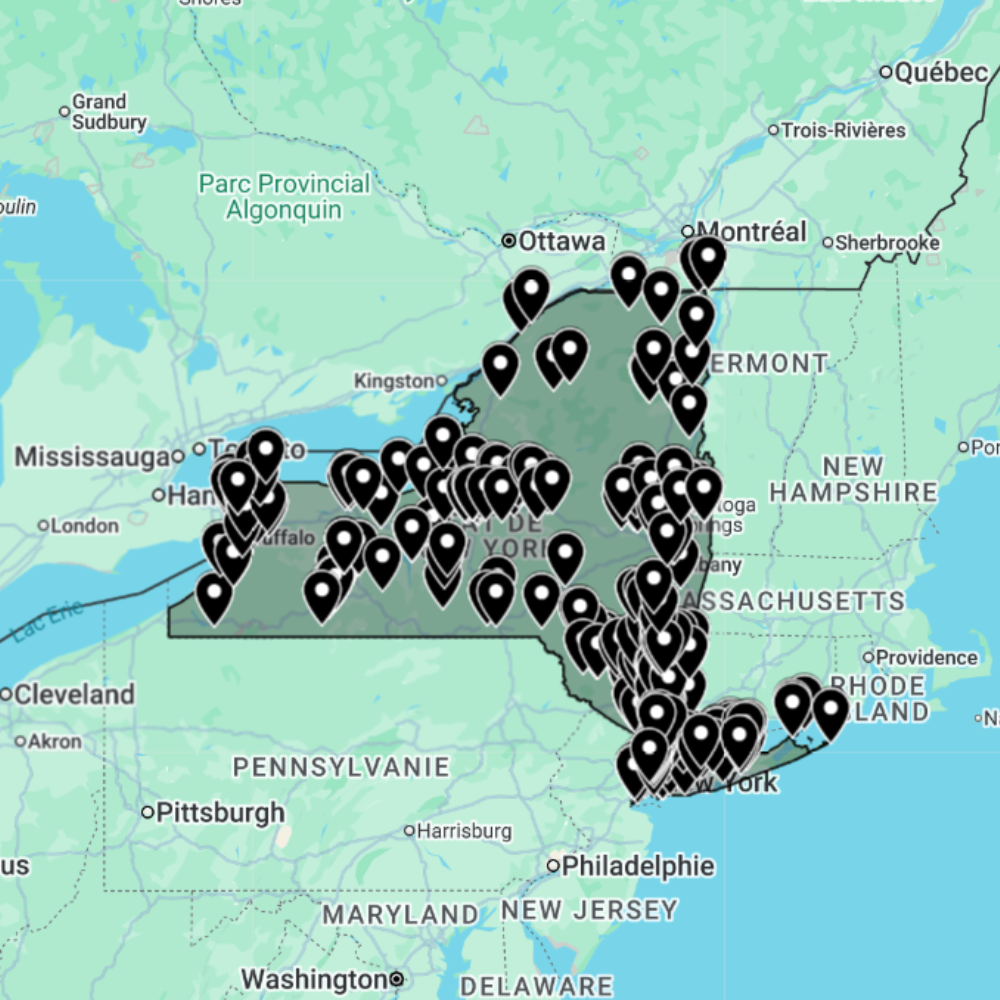 Carte Urbex (États-Unis) New York