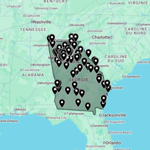 Carte urbex Georgia (États-Unis)