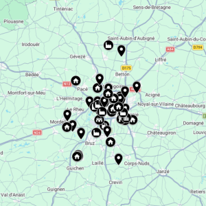 Carte Urbex ville de Rennes - Exploration Urbaine